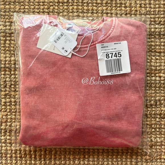 NEW Free People Falling Forward Snow Washed Destroyed Crew - Picture 6 of 12